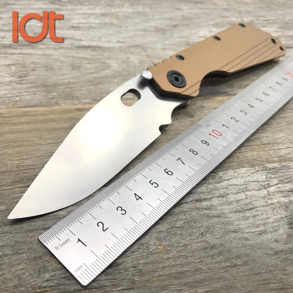 LDT SMF Survival Folding Knife Real D2 Blade Titanium TC4 Handle Knives Camping Pocket Hunting Outdoor Tactical Knife EDC Tools