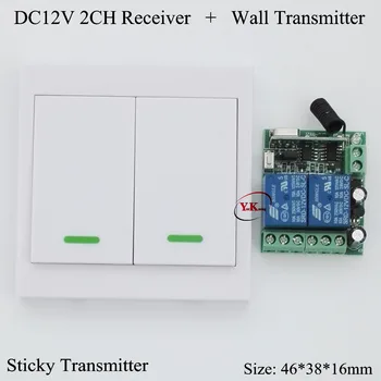 Access Control Remote Switch Wall Panel Remote Transmitter DC 12V 2 CH Channel Contact Relay Receiver ASK 2CH Learning Independe
Access Control Remote Switch Wall Panel Remote Transmitter DC 12V 2 CH Channel Contact Relay Receiver ASK 2CH Learning Independe