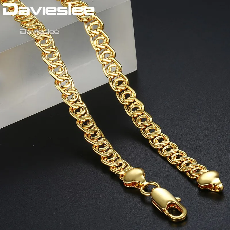 Davieslee Necklace For Women Men Boys Girls 7mm Wide Snail Chain Yellow Gold Color Women's Necklace DGN417
Davieslee Necklace For Women Men Boys Girls 7mm Wide Snail Chain Yellow Gold Color Women's Necklace DGN417