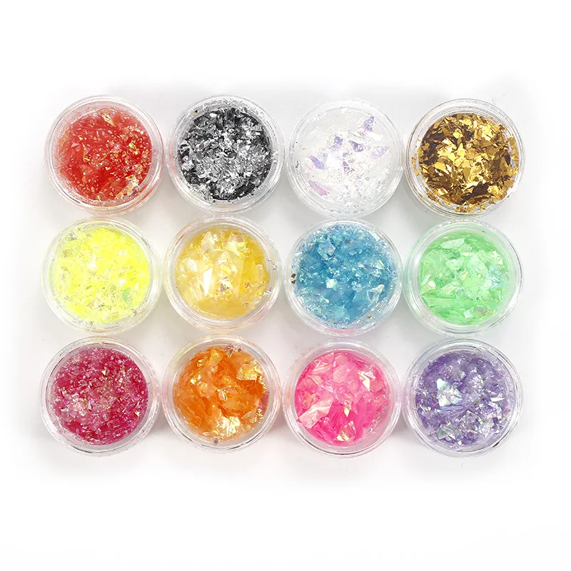 ELECOOL 12 Box Nail Glitter Foils Sticker 12 Colors Nail Flakes Sequins Foil Paper Nail Art Shell Slice Shiny Decoration
ELECOOL 12 Box Nail Glitter Foils Sticker 12 Colors Nail Flakes Sequins Foil Paper Nail Art Shell Slice Shiny Decoration