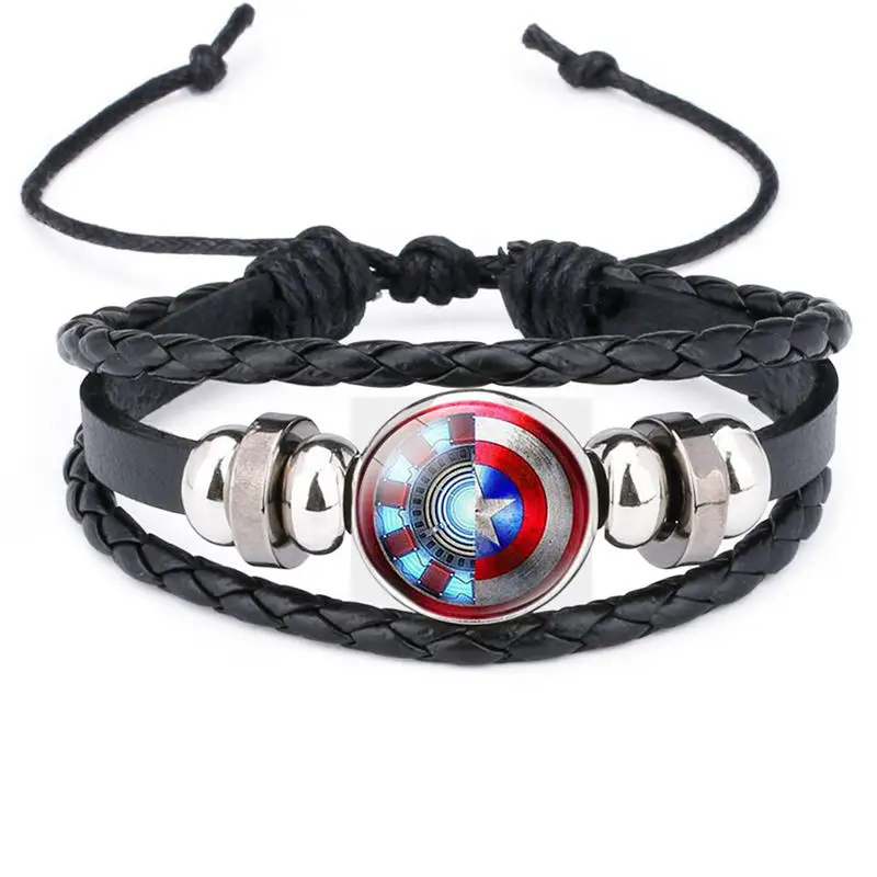 Miracle Iron Man Tony Starck Leather Bracelet Iron Man Avengers Arc Reactor 3D Glass Print Crystal Charm Bracelet Bracelet
Miracle Iron Man Tony Starck Leather Bracelet Iron Man Avengers Arc Reactor 3D Glass Print Crystal Charm Bracelet Bracelet