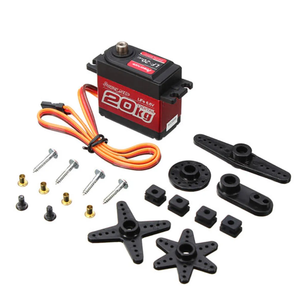 Power HD 20KG High Torque Digital Servo LF-20MG for 1/10 1/8 RC Hobby Car Robot High Quality RC Car Parts toys for children
Power HD 20KG High Torque Digital Servo LF-20MG for 1/10 1/8 RC Hobby Car Robot High Quality RC Car Parts toys for children