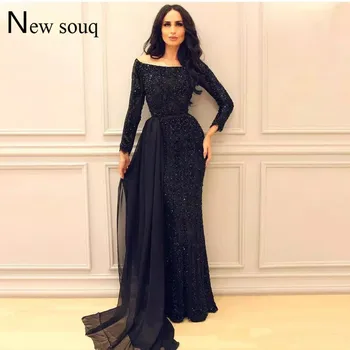 Saudi Arabia Black Long Sleeve Evening Dresses 2017 Custom Made Beaded Sequined Mermaid Prom Dress Formal Gowns
Saudi Arabia Black Long Sleeve Evening Dresses 2017 Custom Made Beaded Sequined Mermaid Prom Dress Formal Gowns