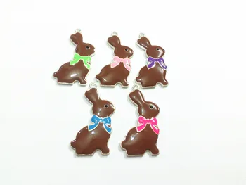 (Choose Color First ) 46mm*35mm 10pcs/lot All Enamel Chocolate Bunnies Pendants For Easter Jewelry Making
(Choose Color First ) 46mm*35mm 10pcs/lot All Enamel Chocolate Bunnies Pendants For Easter Jewelry Making