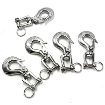 5PCS Silver 304 Stainless Steel American Type Trigger Clevis Swivel-Eye Lifting Snap Tone Hooks Loading Capacity 150KG
5PCS Silver 304 Stainless Steel American Type Trigger Clevis Swivel-Eye Lifting Snap Tone Hooks Loading Capacity 150KG