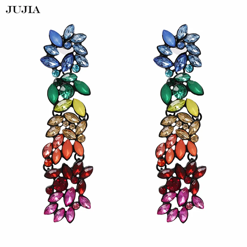 JUJIA Vintage Multi-colored Long Crystal Drop Earrings Maxi Statement Jewelry For Women brincos Wholesale
JUJIA Vintage Multi-colored Long Crystal Drop Earrings Maxi Statement Jewelry For Women brincos Wholesale
