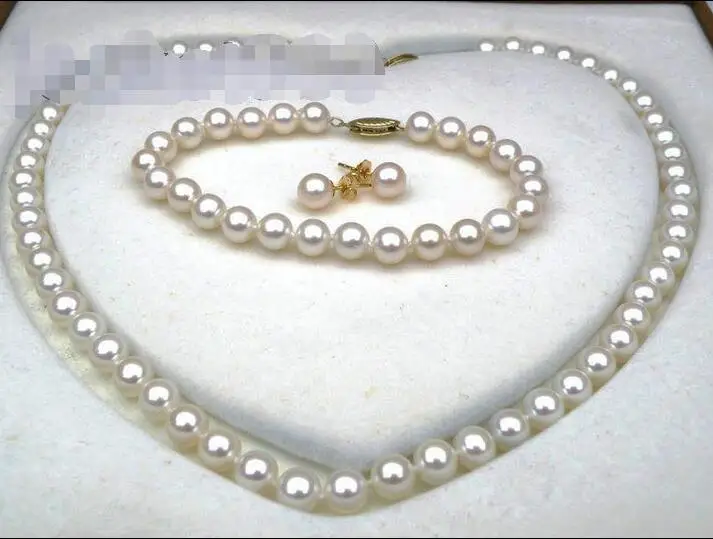 Free Shipping >>>>> BEAUTIFUL! 6-6.5mm round white akoya pearl necklace bracelet earring set
Free Shipping >>>>> BEAUTIFUL! 6-6.5mm round white akoya pearl necklace bracelet earring set