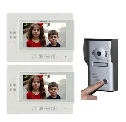 ZHUDELE New Arrival Top Quality Home Security Intercom 7" Video Door Phone Doorbell 700TVL IR Camera with Waterproof Cover 1V2
ZHUDELE New Arrival Top Quality Home Security Intercom 7" Video Door Phone Doorbell 700TVL IR Camera with Waterproof Cover 1V2