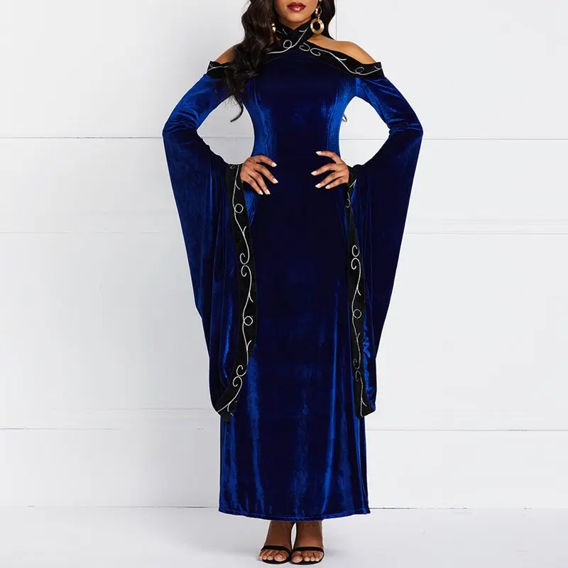 Summer Evening Party Elegant Sexy Women Long Dresses Plus Size Vintage Velvet Flare Sleeve Embroidery Dinner Retro Maxi Dress
Summer Evening Party Elegant Sexy Women Long Dresses Plus Size Vintage Velvet Flare Sleeve Embroidery Dinner Retro Maxi Dress