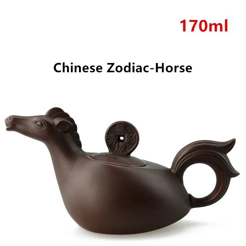 Purple Clay Tea pot Chinese Zodiac Ceramic Teapot Drinkware KungFu Tools Horse Zisha Tea Pot Set 170ml Tea Ceremony Gift-YX0313
Purple Clay Tea pot Chinese Zodiac Ceramic Teapot Drinkware KungFu Tools Horse Zisha Tea Pot Set 170ml Tea Ceremony Gift-YX0313