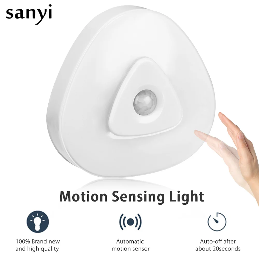 PIR Motion Sensor Light Night Light Lamp Triangle Round Square Led Night Light 2 Modes Lamp Lights Using 3*AAA Battery
PIR Motion Sensor Light Night Light Lamp Triangle Round Square Led Night Light 2 Modes Lamp Lights Using 3*AAA Battery