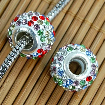50PCS/lot 10*14mm Big Hole Colorful color Crystal Rhinestones Charm European Beads Spacer Finding Fit Charm Bracelets
50PCS/lot 10*14mm Big Hole Colorful color Crystal Rhinestones Charm European Beads Spacer Finding Fit Charm Bracelets