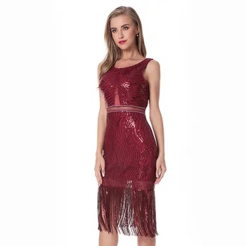 2019 Women Summer Sexy & Club Sequined Dress Vintage Tassel Bodycon Elegant Midi Red Dress
2019 Women Summer Sexy & Club Sequined Dress Vintage Tassel Bodycon Elegant Midi Red Dress