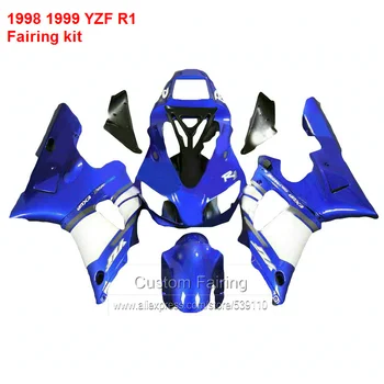 Motorcycle Fairings For YAMAHA YZF R1 98 99 *1998 *1999 ( Blue White ) Fairing kit Aftermarket HY16
Motorcycle Fairings For YAMAHA YZF R1 98 99 *1998 *1999 ( Blue White ) Fairing kit Aftermarket HY16