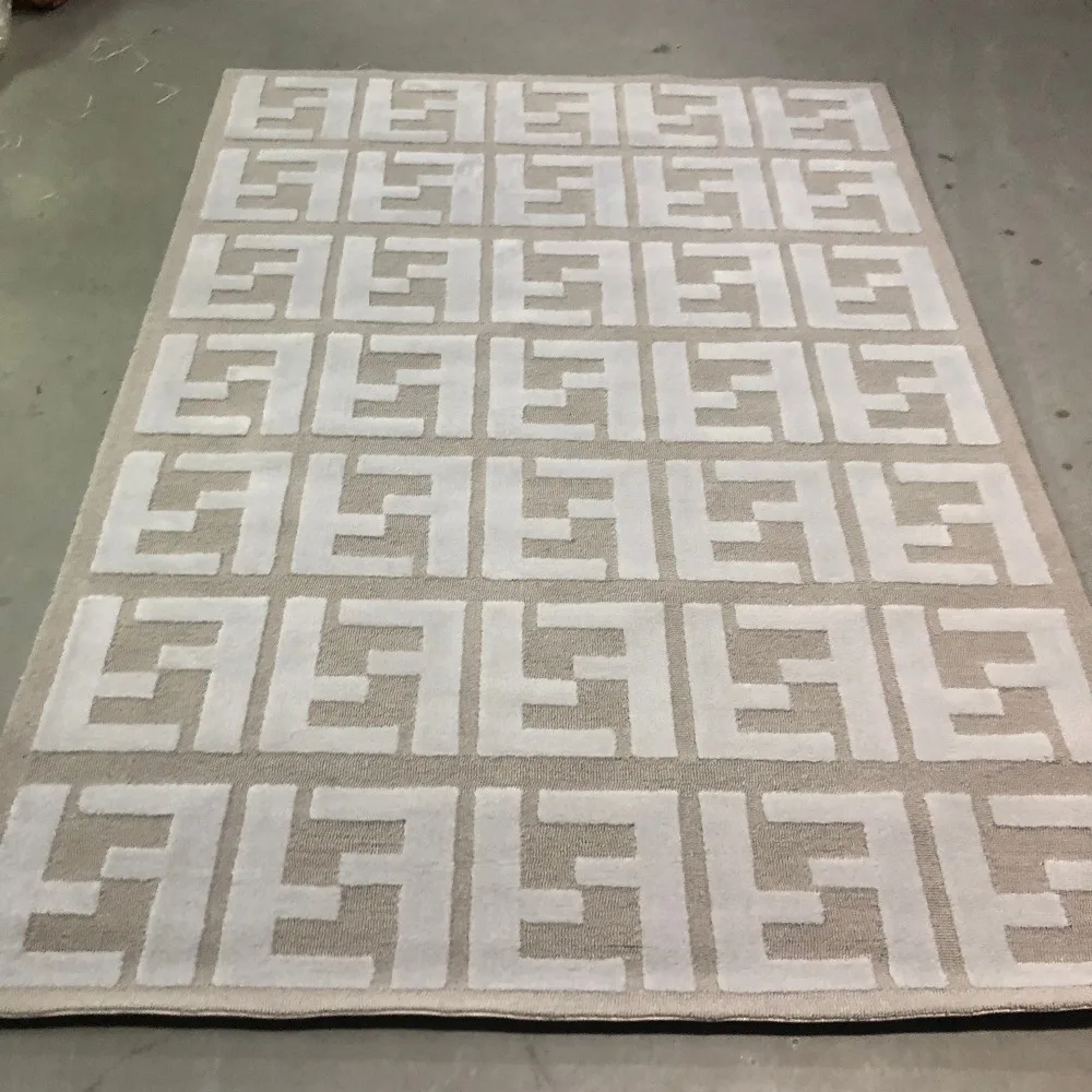 High Quality Fashion Double FF Logo Silver Grey Arcylic Carpet Rug, 3D High and Short Hair Prominent FF Effect Carpet
High Quality Fashion Double FF Logo Silver Grey Arcylic Carpet Rug, 3D High and Short Hair Prominent FF Effect Carpet