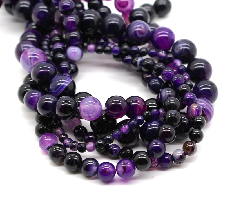DIY handmade jewelry materials accessories purple stripes agate semi - finished products round beads 6-14MM beads ma
DIY handmade jewelry materials accessories purple stripes agate semi - finished products round beads 6-14MM beads ma
