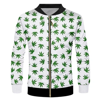 Street Style Hipster Zip Baseball Jackets Men's Green Weed Leaves Zipper Coat 3D Print Sportswear Unisex Clothing Custom S-6XL
Street Style Hipster Zip Baseball Jackets Men's Green Weed Leaves Zipper Coat 3D Print Sportswear Unisex Clothing Custom S-6XL