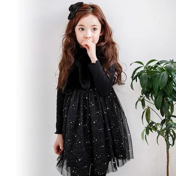 Autumn Girls Dress Long Sleeve Children Vestidos 2018 New Star Sequined Black Kids Mesh Girls Dresses RT282
Autumn Girls Dress Long Sleeve Children Vestidos 2018 New Star Sequined Black Kids Mesh Girls Dresses RT282