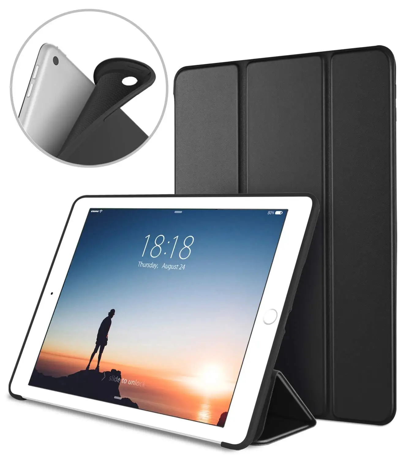 for iPad Pro 9.7 Ultra Slim Lightweight Smart Case Trifold Stand with Flexible Soft TPU Back Cover for iPad Pro 9.7 A1673 tablet
for iPad Pro 9.7 Ultra Slim Lightweight Smart Case Trifold Stand with Flexible Soft TPU Back Cover for iPad Pro 9.7 A1673 tablet
