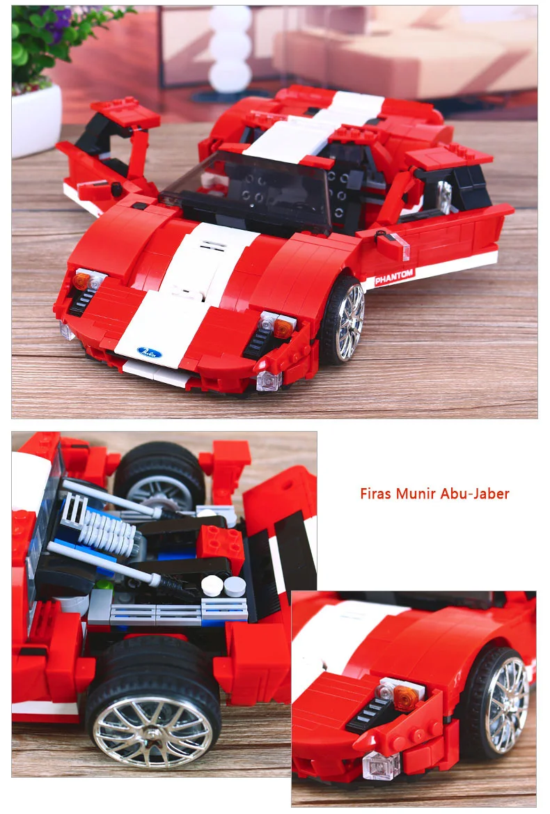 Dream-Car Small Super Car Coche a Escala Negro Kit Construcci/ón Xingbao 1 :0