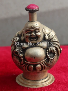 bi0011613 White Copper Happy Laugh Maitreya Buddha Hold Ruyi Bead Snuff Bottle Pot Statue
bi0011613 White Copper Happy Laugh Maitreya Buddha Hold Ruyi Bead Snuff Bottle Pot Statue