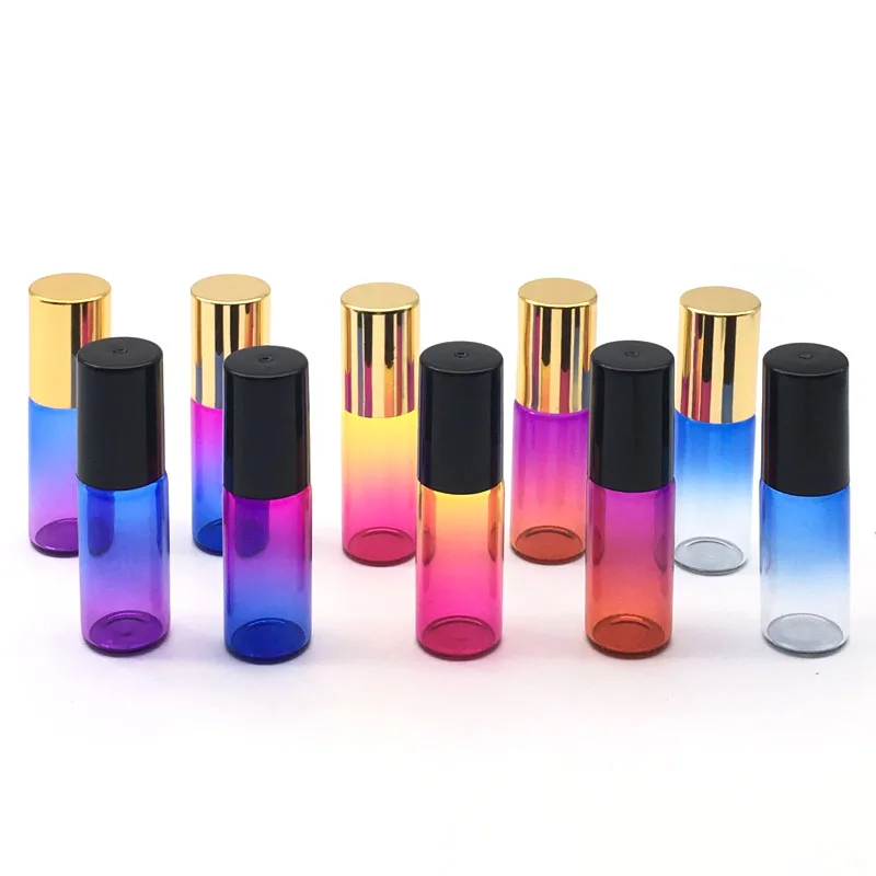 100pcs Empty 5ml Essential Oil Bottle Gradient Color Glass Container Perfume Bottle Roll On Sample Roller Bottle
100pcs Empty 5ml Essential Oil Bottle Gradient Color Glass Container Perfume Bottle Roll On Sample Roller Bottle