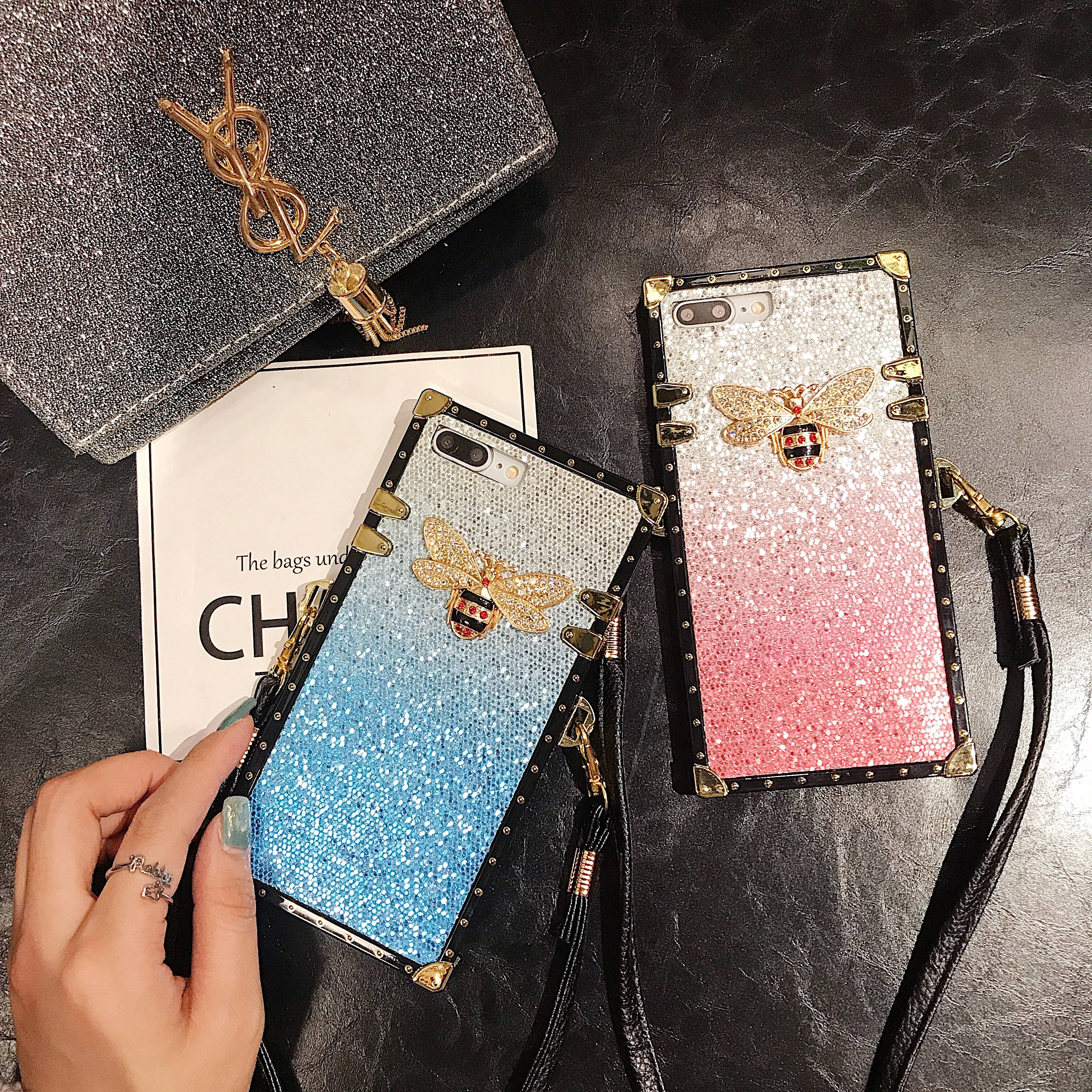 For Samsung S10e S10 Plus S9 S8 Plus Case Square Rivet Shiny Sequins Gradient Color Bee Girly Cover For Samsung Note9 Note8 Case
For Samsung S10e S10 Plus S9 S8 Plus Case Square Rivet Shiny Sequins Gradient Color Bee Girly Cover For Samsung Note9 Note8 Case