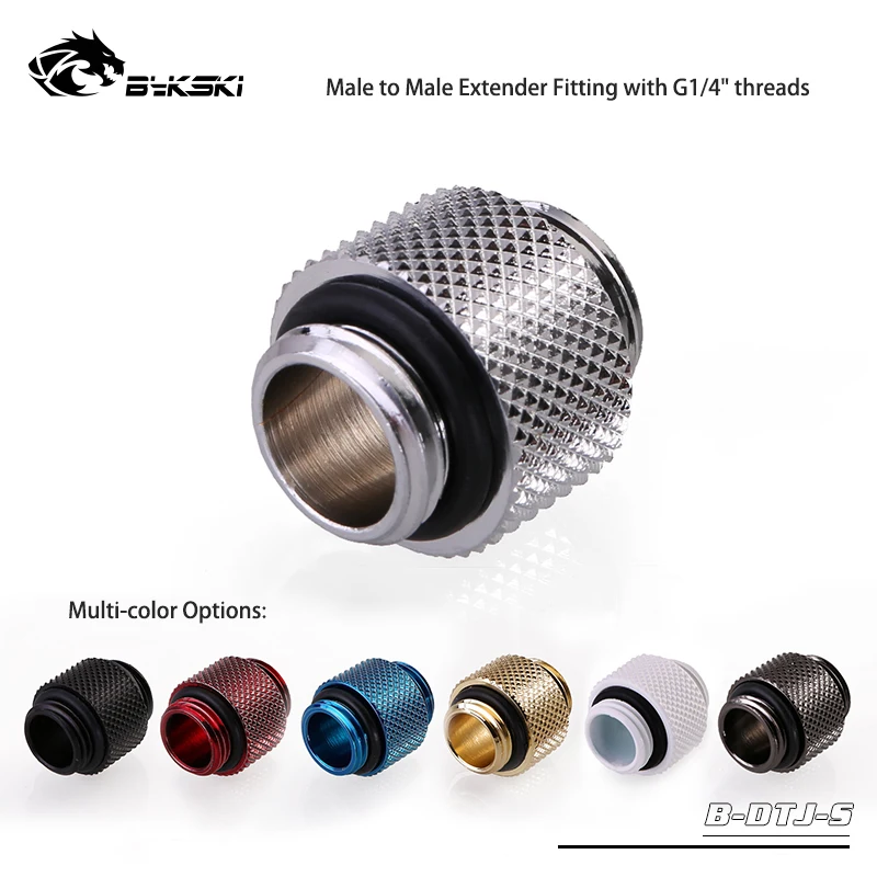 Bykski Male to Male Extender Fitting with G1/4" threads Multi-color Options. P/N: B-DTJ-S
Bykski Male to Male Extender Fitting with G1/4" threads Multi-color Options. P/N: B-DTJ-S