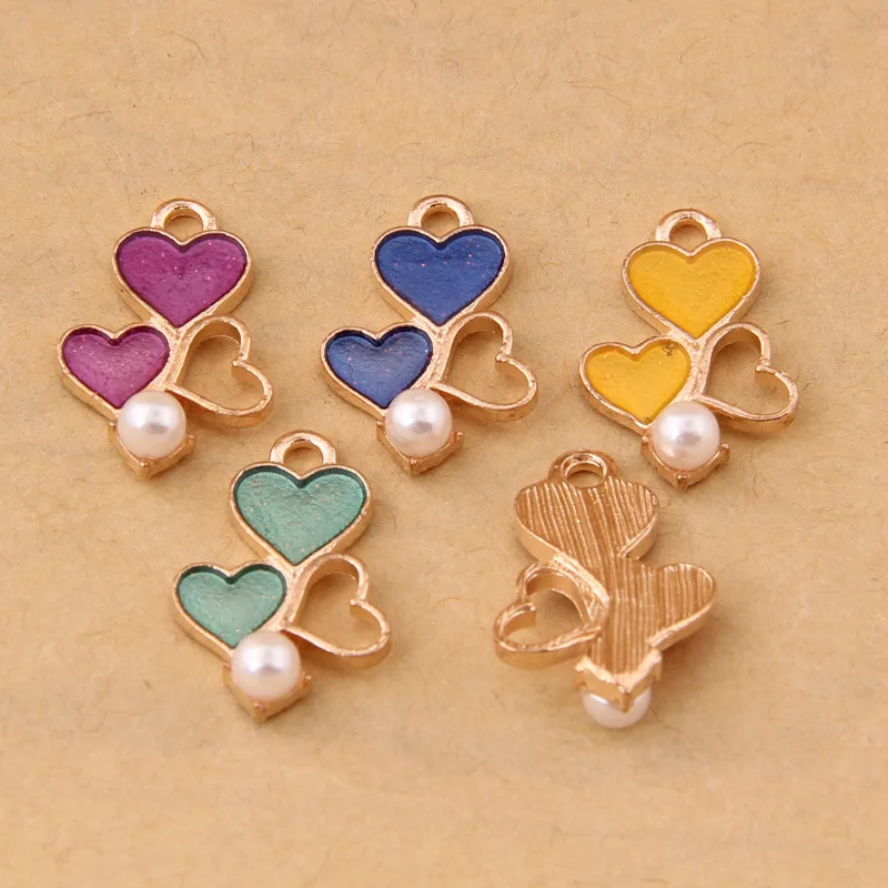 New 10pcs Fashion Charms Zinc Alloy Enamels Pearl Love Heart Pendant Accessories DIY Necklace Earring Jewelry Accessories 2009
New 10pcs Fashion Charms Zinc Alloy Enamels Pearl Love Heart Pendant Accessories DIY Necklace Earring Jewelry Accessories 2009