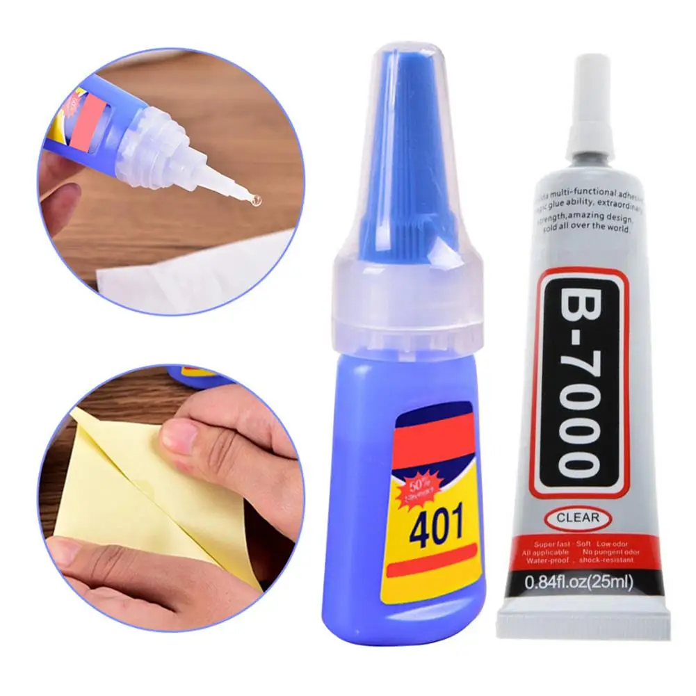 Liquid Glue Multi-purpose 401 Super Strong Liquid Glue Wood Products Plastic Toys Mobile Phone Shell Glue School Office Supplies
Liquid Glue Multi-purpose 401 Super Strong Liquid Glue Wood Products Plastic Toys Mobile Phone Shell Glue School Office Supplies