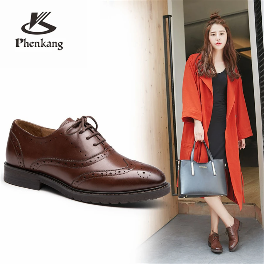 Yinzo Women's Flats Oxford Shoes Woman Genuine Leather Sneakers lady brogues Vintage Casual shoes for Women Footwear 2019 spring
Yinzo Women's Flats Oxford Shoes Woman Genuine Leather Sneakers lady brogues Vintage Casual shoes for Women Footwear 2019 spring