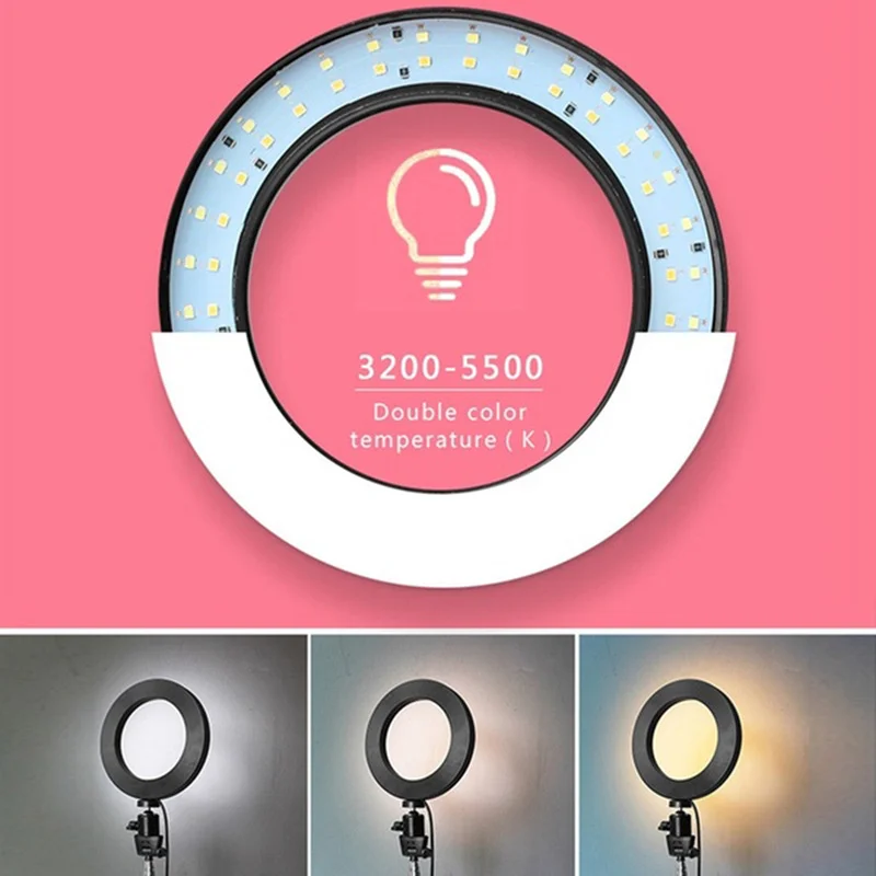 LED Dimmable Studio Camera Ring Photo Mobile Phone USB Charging Self-timer Portable Flash Enhanced Photography Live Fill Light
LED Dimmable Studio Camera Ring Photo Mobile Phone USB Charging Self-timer Portable Flash Enhanced Photography Live Fill Light
