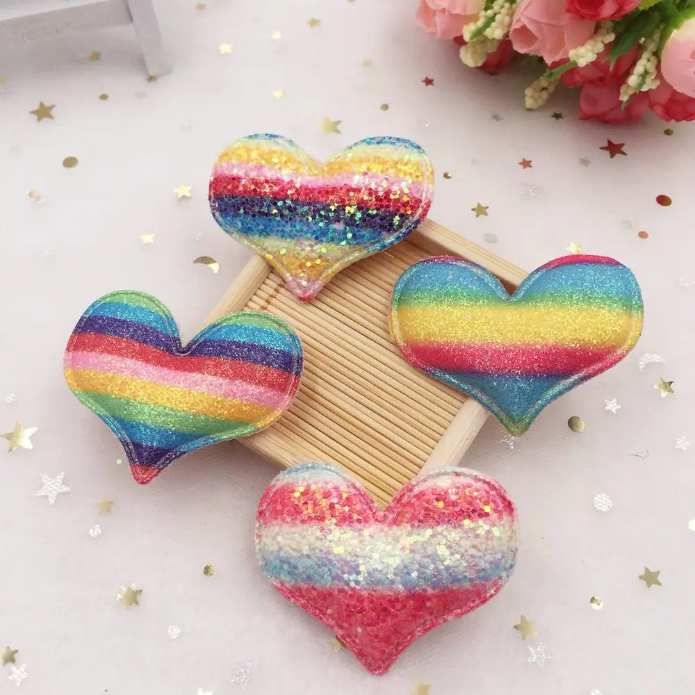 8pcs Glitter Paillette Padded Fabric Pretty Rainbow Heart Appliques Wedding Patches DIY Hair Clip Accessories Craft Supplies
8pcs Glitter Paillette Padded Fabric Pretty Rainbow Heart Appliques Wedding Patches DIY Hair Clip Accessories Craft Supplies