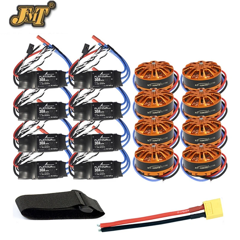 JMT DIY 8-axis Airplane Copter Motor Combo 8pcs 3508 700kv Motor+8pcs HOBBYWING Platinum 30A ESC+XT60 Connector+Fastening Tape
JMT DIY 8-axis Airplane Copter Motor Combo 8pcs 3508 700kv Motor+8pcs HOBBYWING Platinum 30A ESC+XT60 Connector+Fastening Tape