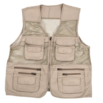 SYB 2016 NEW mens utility multi pockets shooting vest waistcoat beige 
SYB 2016 NEW mens utility multi pockets shooting vest waistcoat beige