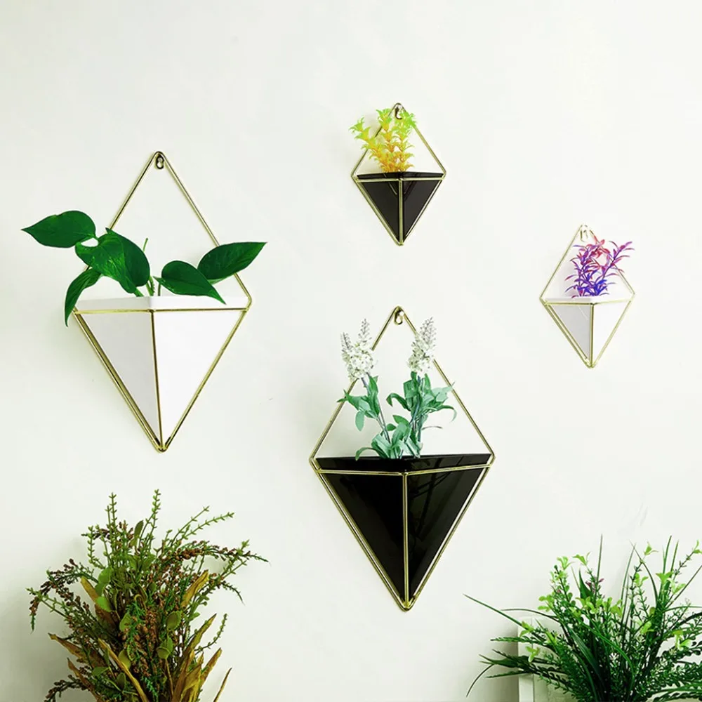 OOTDTY Modern Geometric Hanging Flower Pots Holder Garden Succulent Metal Plants Hanger Home Wall Decorations
OOTDTY Modern Geometric Hanging Flower Pots Holder Garden Succulent Metal Plants Hanger Home Wall Decorations