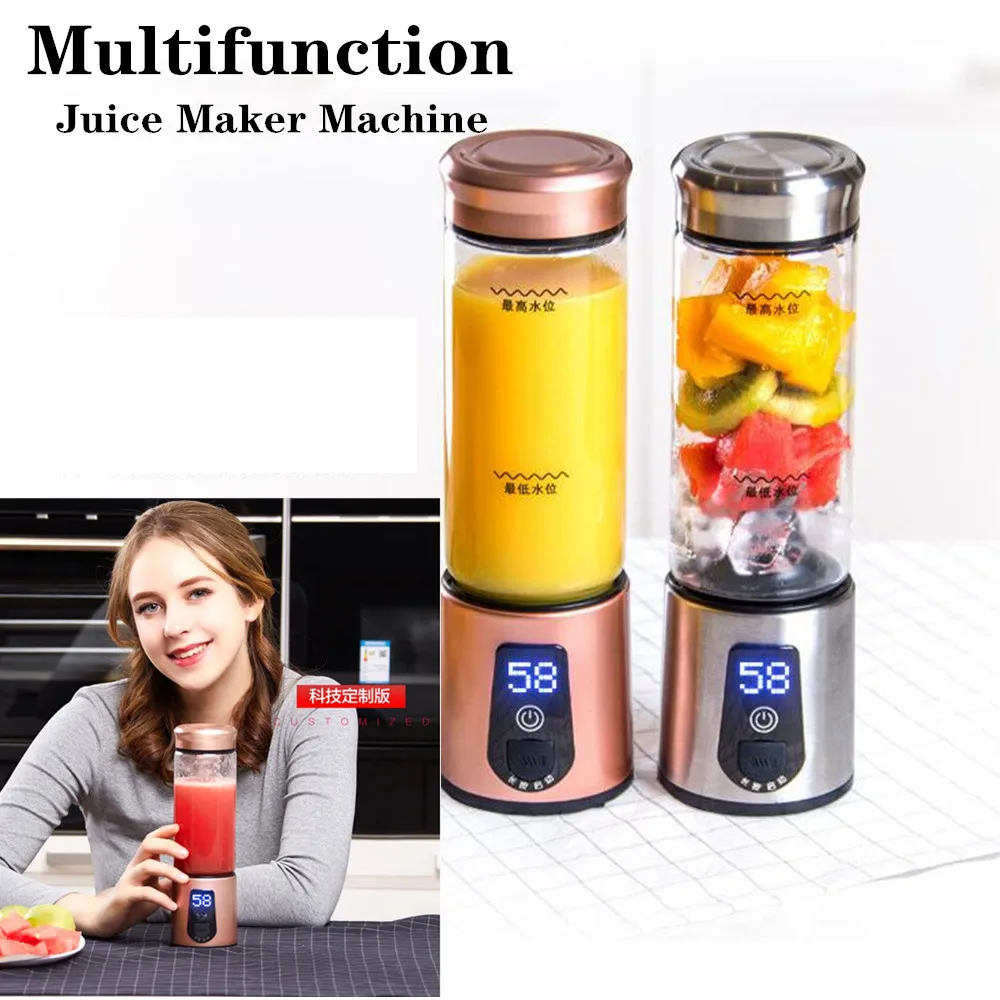 Portable Electric Juicer Blender USB Mini Fruit Mixers Juicers Fruit Extractors Food Milkshake Multifunction Juice Maker Machine
Portable Electric Juicer Blender USB Mini Fruit Mixers Juicers Fruit Extractors Food Milkshake Multifunction Juice Maker Machine