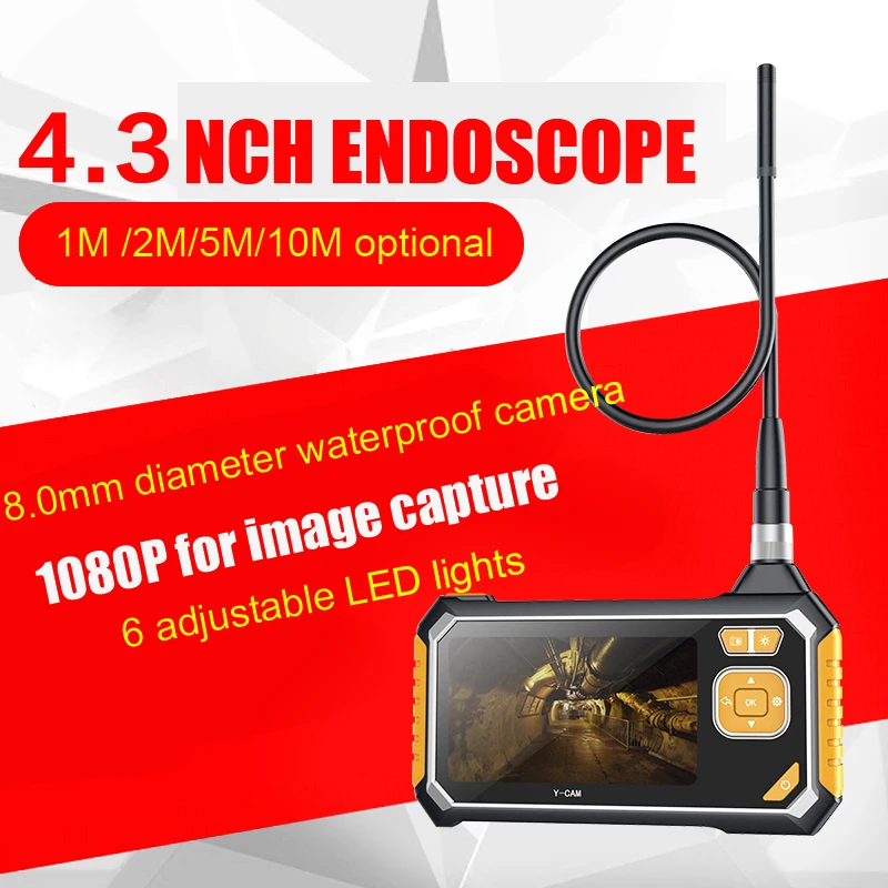 

im113 4.3 Inch LCD Color Screen monitor 1M 3M 5M 10M Handheld Endoscope Industrial Home Endoscopes with 6 LEDs