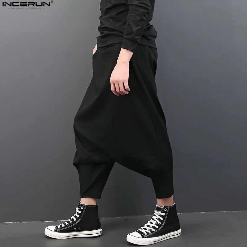 INCERUN Men Harem Pants Pure Casual Sagging Pants Men Trousers Low Crotch Pant Men Joggers Pants Hanging Crotch Men Clothes 2019
INCERUN Men Harem Pants Pure Casual Sagging Pants Men Trousers Low Crotch Pant Men Joggers Pants Hanging Crotch Men Clothes 2019