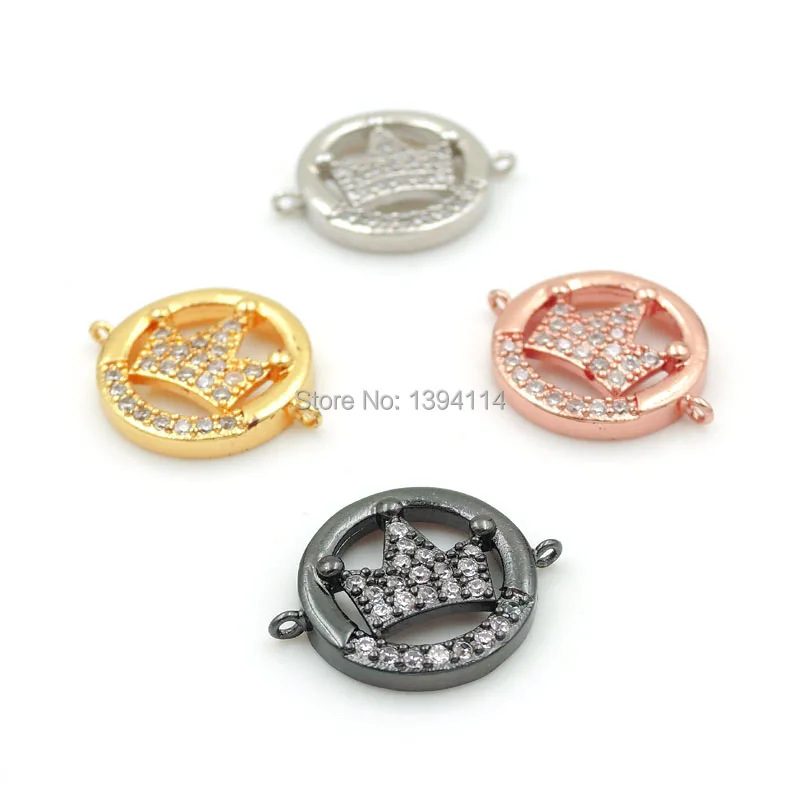 17*14*3mm Micro Pave Clear CZ Round Connector With Crown Fit For Women As DIY Bracelets Accessory
17*14*3mm Micro Pave Clear CZ Round Connector With Crown Fit For Women As DIY Bracelets Accessory