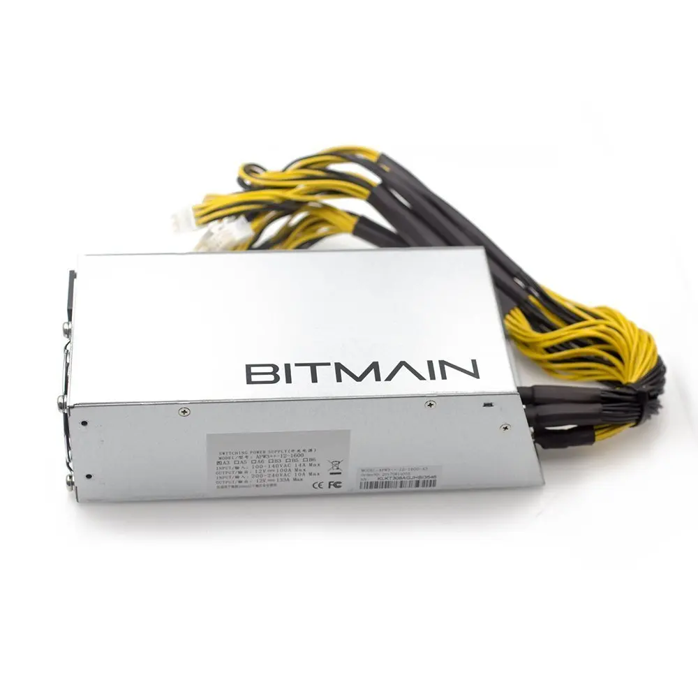 Оригинальный Bitmain 6PIN * 10 Antminer APW3 ++-12-1600-A3 1600 Вт блок питания BITMAIN ++ PSU Series ETH antminer S9 S7 L3