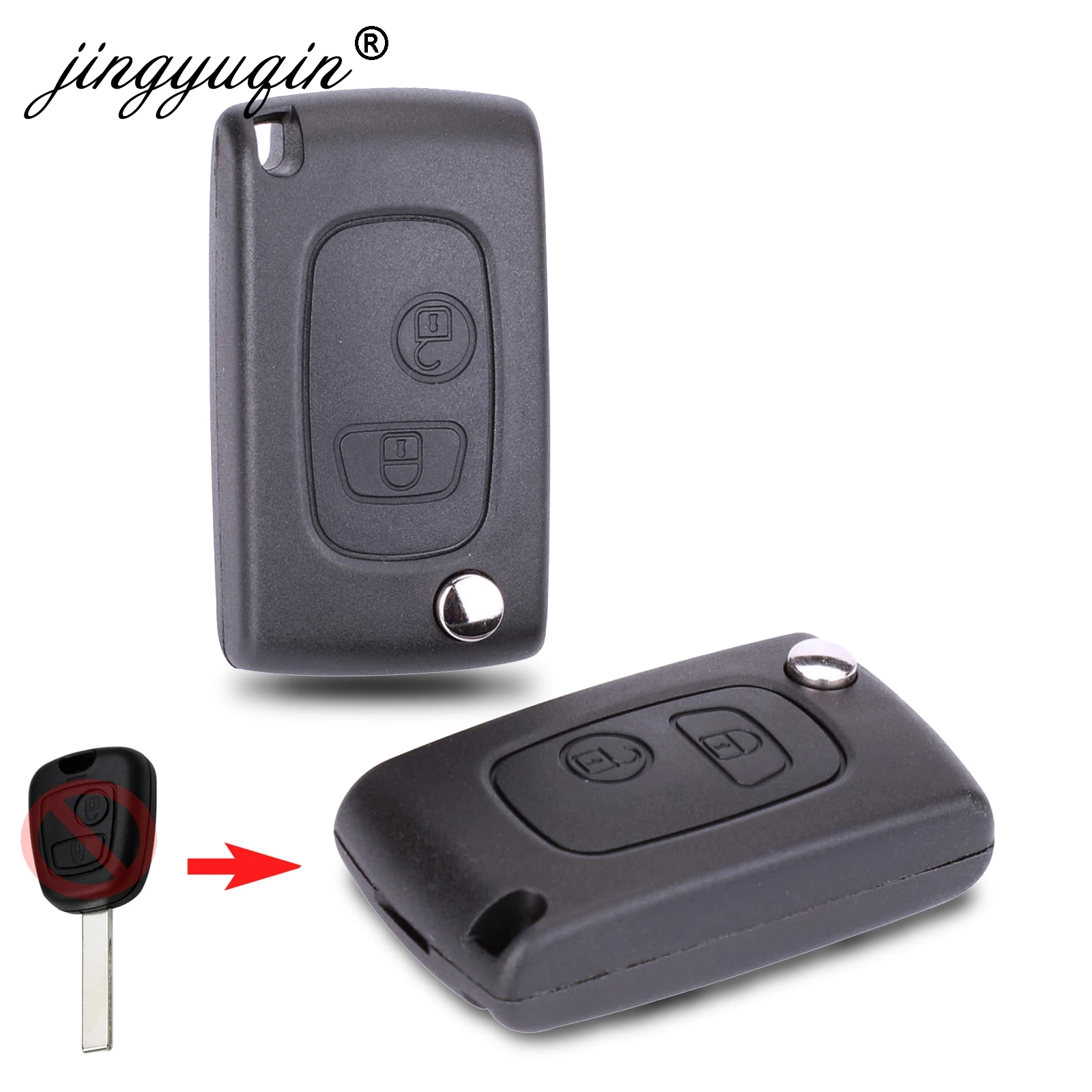 jingyuqin VA2/HCA Modified Flip Car Key Shell For Citroen C1 C2 C3 C4 Xsara Picasso 2 Button Remote Folding Key Fob Case
jingyuqin VA2/HCA Modified Flip Car Key Shell For Citroen C1 C2 C3 C4 Xsara Picasso 2 Button Remote Folding Key Fob Case