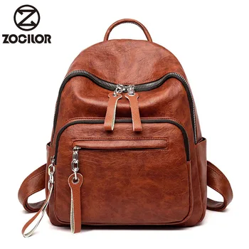 2019 Women Backpack high quality PU Leather Fashion Backpacks Female Feminine Casual Large Capacity Vintage Shoulder Bags
2019 Women Backpack high quality PU Leather Fashion Backpacks Female Feminine Casual Large Capacity Vintage Shoulder Bags
