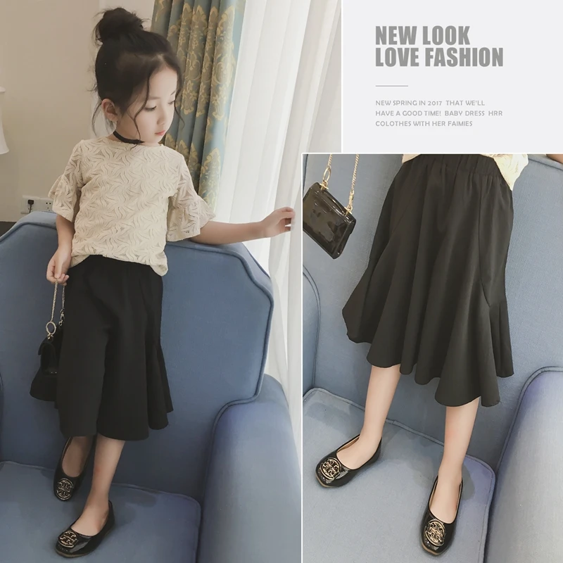 Girls child culottes children's clothing 2017 summer fashion loose casual wide leg pants trousers
Girls child culottes children's clothing 2017 summer fashion loose casual wide leg pants trousers