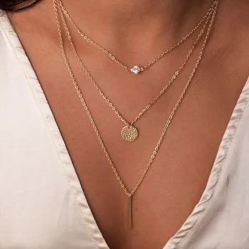 QUMORAIN Heat Fashion accessories jewelry New Bohemia Beach style 3 layers chain link necklace gift for women girl wholesale
QUMORAIN Heat Fashion accessories jewelry New Bohemia Beach style 3 layers chain link necklace gift for women girl wholesale
