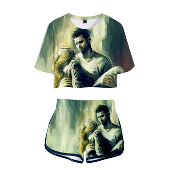 Derek hale Printed Women two piece set New game Oversize Navel short sleeve and Derek hale Short Pants O-neck Summer Set
Derek hale Printed Women two piece set New game Oversize Navel short sleeve and Derek hale Short Pants O-neck Summer Set