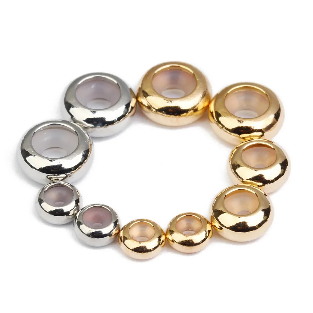 20pcs 1/2/3mm Hole Size Copper With Silicone Inside Spacer Cream Crimp Beads For Making Bracelet Necklace Jewelry Accessories
20pcs 1/2/3mm Hole Size Copper With Silicone Inside Spacer Cream Crimp Beads For Making Bracelet Necklace Jewelry Accessories