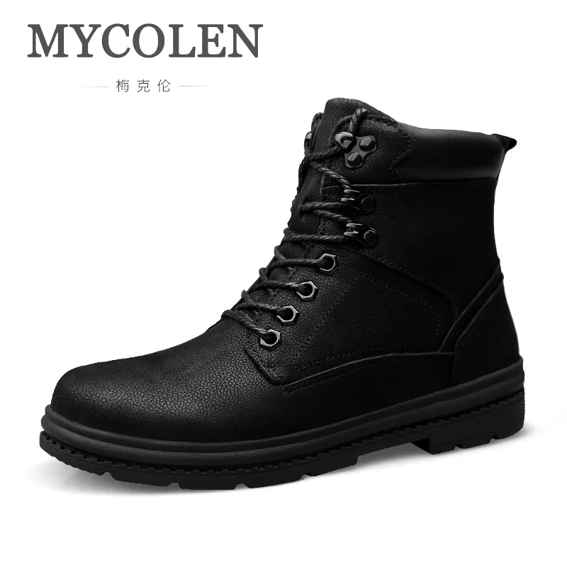MYCOLEN Plus Size 37-47 Leather Winter Motocycle Boots Mens Winter Shoes With Fur Work Men Shoes Male Warm Snow Boots With Fur
MYCOLEN Plus Size 37-47 Leather Winter Motocycle Boots Mens Winter Shoes With Fur Work Men Shoes Male Warm Snow Boots With Fur