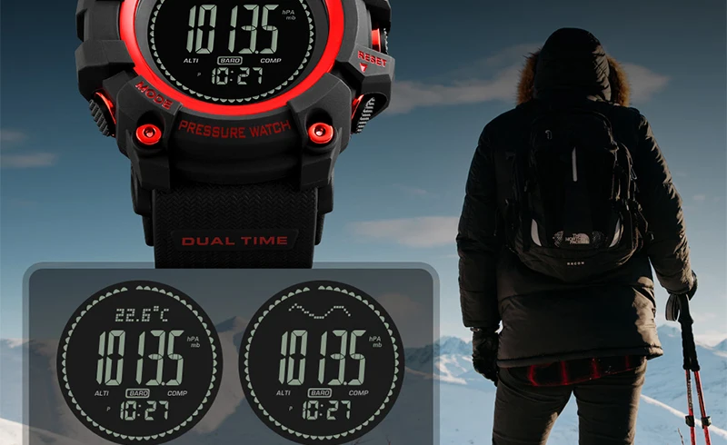 SKMEI Men Watch Sport Altimeter Pressure Thermomet Weather Pedometer Calories Compass Multifunction LED Digit Wrist Watches Men SKMEI Men Watch Sport Altimeter Pressure Thermomet Weather Pedometer Calories Compass Multifunction LED Digit Wrist Watches Men