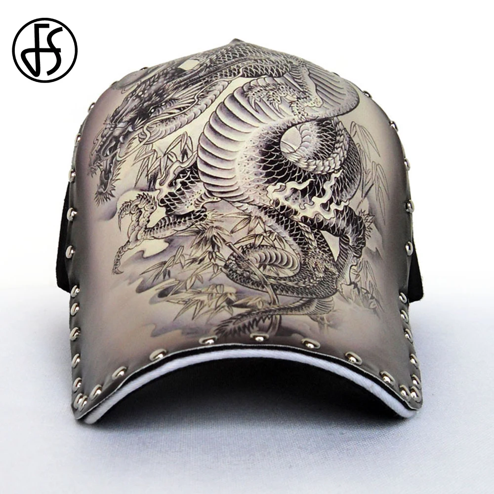 FS 3D Printing Chinese Dragon Baseball Caps For Women Men With Rivet Streetwear Hip Hop Cap Summer Sun Hats Snapback Bone 2019
FS 3D Printing Chinese Dragon Baseball Caps For Women Men With Rivet Streetwear Hip Hop Cap Summer Sun Hats Snapback Bone 2019